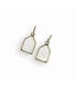 Dainty Stained Glass Earrings Antique Gold