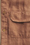 Фото #3 товара Льняная рубашка с карманами — timelesz ZARA