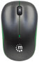 Manhattan Success Wireless Mouse - Black/Green - 1000dpi - 2.4Ghz (up to 10m) - USB - Optical - Three Button with Scroll Wheel - USB micro receiver - AA battery (included) - Low friction base - Three Year Warranty - Blister - Ambidextrous - Optical - RF Wireless -