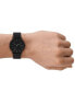 Men's Signatur Three Hand Black Stainless Steel Watch 40mm