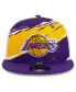 Фото #2 товара Men's Purple, White Los Angeles Lakers Tear Trucker 9FIFTY Adjustable Hat