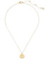 kate spade new york gold-Tone Heritage Bloom Pendant Necklace, 16" + 3" extender