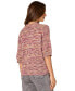 ფოტო #5 პროდუქტის Petite Space-Dyed 3/4-Sleeve Sweater