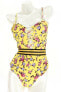 For Love & Lemons 242550 Womens Paulina Laced One Piece Yellow Floral Size XS