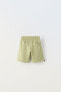 Plush parachute bermuda shorts