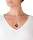 ფოტო #4 პროდუქტის Marquise Onyx Teardrop Pendant and a Curb Chain