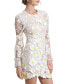 Фото #3 товара Women's Floral-Embroidered Mini Dress