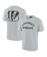 Фото #1 товара Men's and Women's Gray Cincinnati Bengals Super Soft Short Sleeve T-shirt