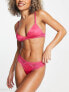 Фото #1 товара ASOS DESIGN Leanna satin brief with lace in pink