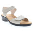 Фото #2 товара Propet Wanda CutOuts Ankle Strap Wedge Womens Grey Casual Sandals WSX203LCRE