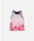 ფოტო #1 პროდუქტის Girl Athletic Tank Gradient Pink Printed Big Flowers - Child