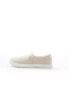 Truffle Collection canvas slip on trainers in stone