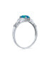 ფოტო #2 პროდუქტის Sorority Sister BFF Celtic Irish Friendship Promise Crown Heart Blue Created Opal Claddagh Ring For Women Teen .925 Sterling Silver October Birthstone