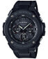 ფოტო #1 პროდუქტის Men's Analog-Digital Black IP with Black Resin Strap G-Steel Watch 51x53mm GSTS100G-1B