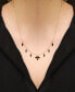 ფოტო #2 პროდუქტის Onyx Marquise Station 17" Collar Necklace in 14k Gold-Plated Sterling Silver