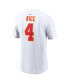 Фото #3 товара Men's Rashee Rice White Kansas City Chiefs Super Bowl LVIII Patch Player Name and Number T-shirt