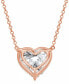 ფოტო #9 პროდუქტის Certified Lab Grown Diamond Heart-Cut Solitaire 18" Pendant Necklace (3 ct. t.w.) in 14k Gold