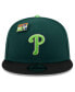 Фото #2 товара Men's Green/Black Philadelphia Phillies Sour Apple Big League Chew Flavor Pack 9FIFTY Snapback Hat