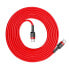 Фото #2 товара Wytrzymały elastyczny kabel przewód USB-C PD PD 2.0 60W 20V 3A QC3.0 2M czerwony