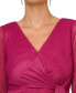 ფოტო #3 პროდუქტის Women's Metallic V-Neck Side-Tie Top