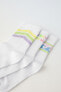 Фото #2 товара Pack of three pairs of long striped and slogan socks