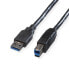 Фото #1 товара ROLINE USB 3.0 Cable, Type A M - B M 3.0 m, 3 m, USB A, USB B, USB 3.2 Gen 1 (3.1 Gen 1), Male/Male, Black