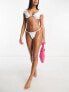 Фото #3 товара Miss Selfridge high leg bikini bottom in white