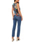 ფოტო #4 პროდუქტის Women's Printed Crewneck Split Back Keyhole Tank Top