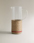 Jug with rattan base Коричневый, 17 x 25 x 10.5 cm - фото #1