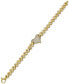 Diamond Heart Cluster Link Bracelet (3/4 ct. t.w.) in 14k Gold-Plated Sterling Silver