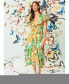 Фото #4 товара Women's Printed Flutter-Sleeve Fit & Flare Dress