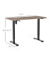 Electric Height Adjustable Standing Desk with 54" Desktop, Teak/Black
