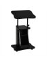 Фото #1 товара Sit-to-Stand Laptop Desk Cart Height Adjustable with Storage-Black