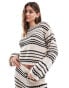 ASOS DESIGN knitted jumper co ord in mono stripe