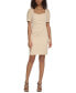 Фото #1 товара Women's Sweetheart-Neck Puff-Sleeve Crepe Dress