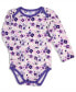 Baby Girls Floral Bodysuit, Pants and Vest, 3 Piece Set