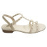 Фото #1 товара VANELi Brunel Studded Flat Strappy Womens Off White Casual Sandals 311707
