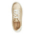 Фото #3 товара Time and Tru Women's Platform Fashion Sneakers 7 Gold/White Lace-Up Round Toe