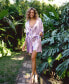 ფოტო #6 პროდუქტის Women's Brennan Satin Lace-Trim Robe