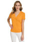 ფოტო #1 პროდუქტის Women's Twist Front V-Neck T-Shirt