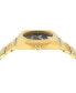Men's Swiss Gold Ion Plated Stainless Steel Bracelet Watch 44mm