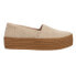 Фото #1 товара TOMS Valencia Suede Plaform Espadrille Womens Beige Flats Casual 10021433T-101