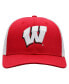 Фото #3 товара Men's Red, White Wisconsin Badgers Trucker Snapback Hat