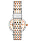 ფოტო #2 პროდუქტის Women's Automatic Silver-Tone Stainless Steel Link Bracelet Watch 38mm