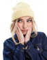 ASOS DESIGN beanie with wool rib in yellow