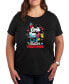 ფოტო #1 პროდუქტის Air Waves Trendy Plus Size Disney Valentine's Day Graphic T-shirt