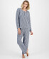 Фото #1 товара Women's 2-Pc. Printed Long-Sleeve Pajamas Set, Created for Macy's