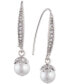 Pavé & Imitation Pearl Drop Earrings
