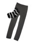 Фото #2 товара Women's Charcoal Stripe Cozy Sock & Legging Set