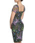 ფოტო #2 პროდუქტის kensi Women's Floral Embroidered Mesh Dress